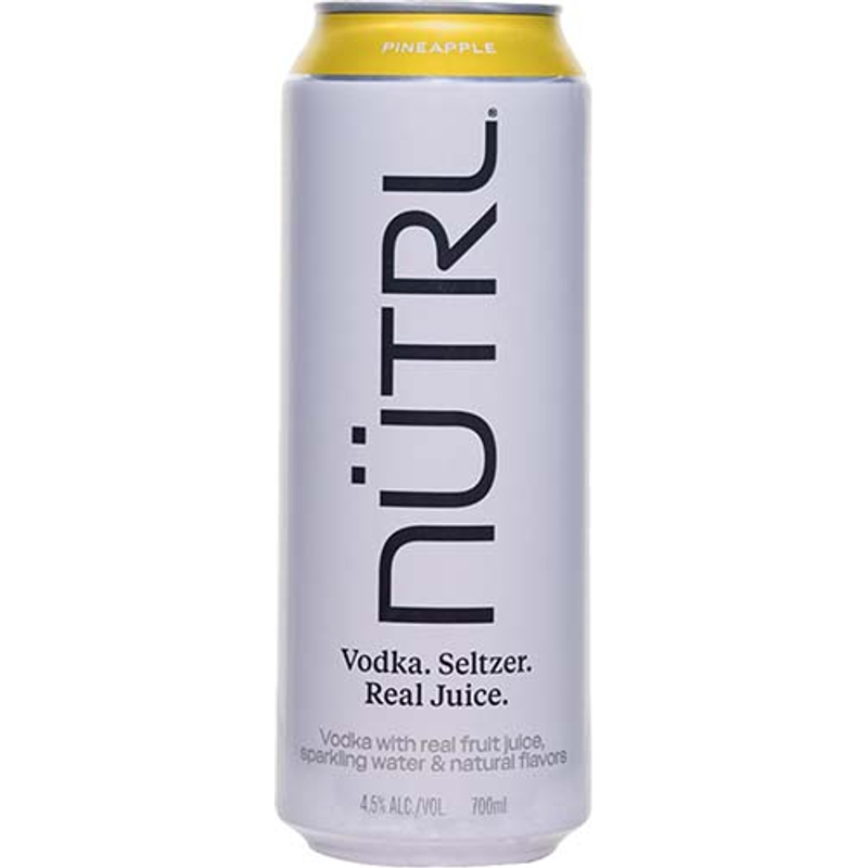 Nut 25oz Nutrl Pineapple Vodka Seltzer 700ml Can