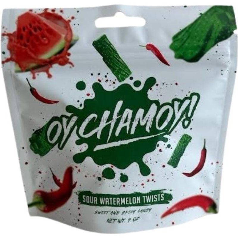 Oy Chamoy! Chamoy Covered Sour Watermelon Twists 4 Oz Bag