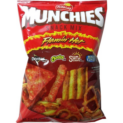 Fritolay Munchies Snack Mix Flamin' Hot 12 Pack 2.75oz Bags