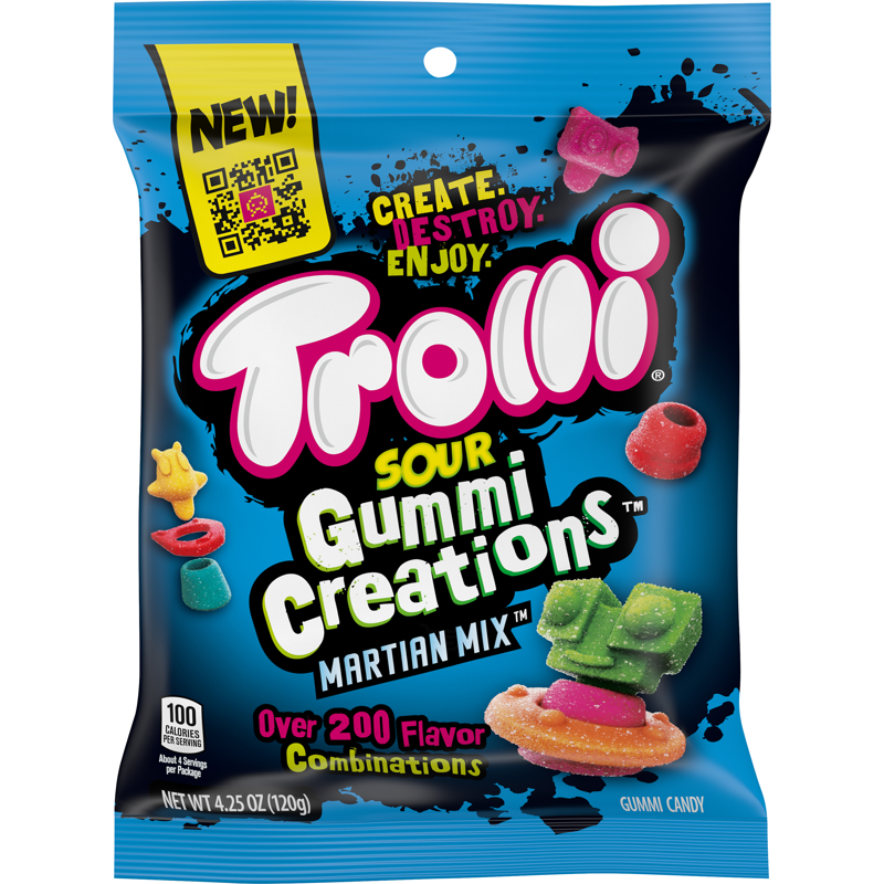 Trolli Sour Gummy Candy Creations Martian Mix 4.25 Ounce Bag