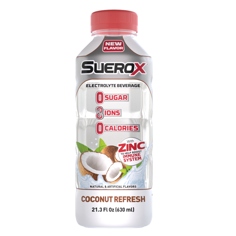 SueroX Electrolyte Beverage, Coconut Refresh 21.3oz Bottle