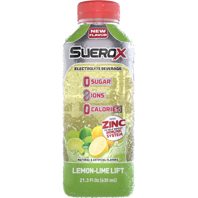 SueroX Electrolyte Beverage, Lemon-Lime Lift 21.3 Fl Oz Bottle