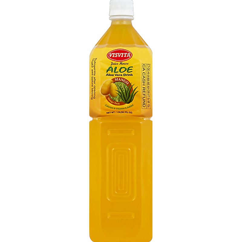 Visvita Drink Aloe Vera Mango Flavor, 1.5 Lt 1.5lt Bottle