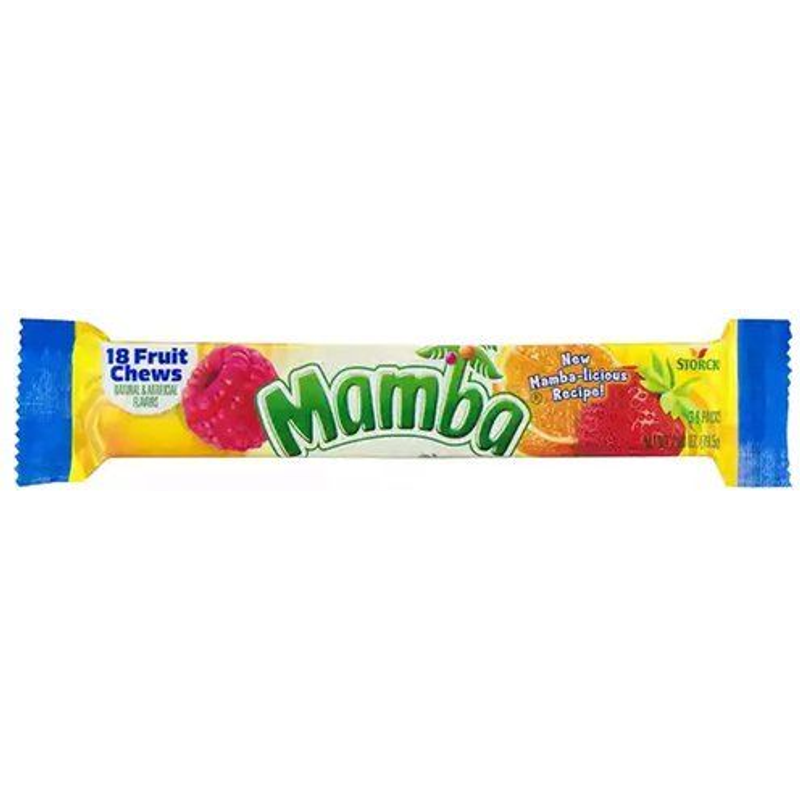 Mamba Assorted Flavor Fruit Chews 2.8oz Pack Pack