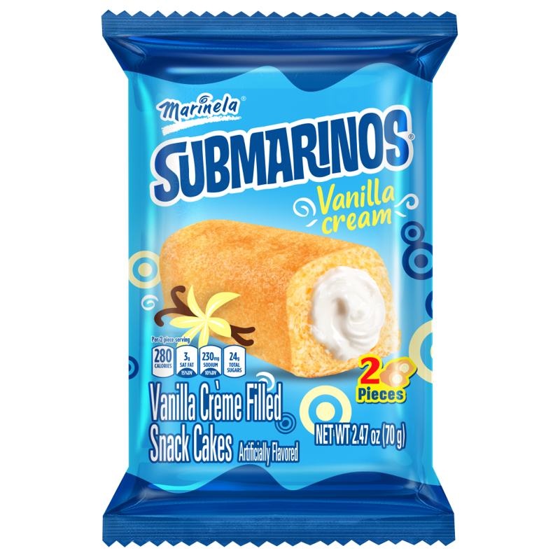 Marinela Submarinos Vanilla Crème Filled Snack Cakes