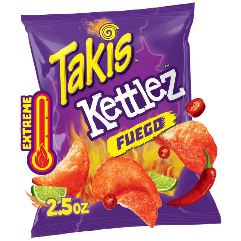 Takis Kettlez Fuego Hot Chili Pepper & Lime Kettle-Cooked Potato Chips