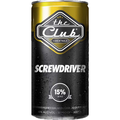 The Club Screwdriver RTD Canned Cocktail 200ml