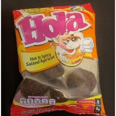 Hola Hot & Spicy Salted Apricots 1.2oz Bag