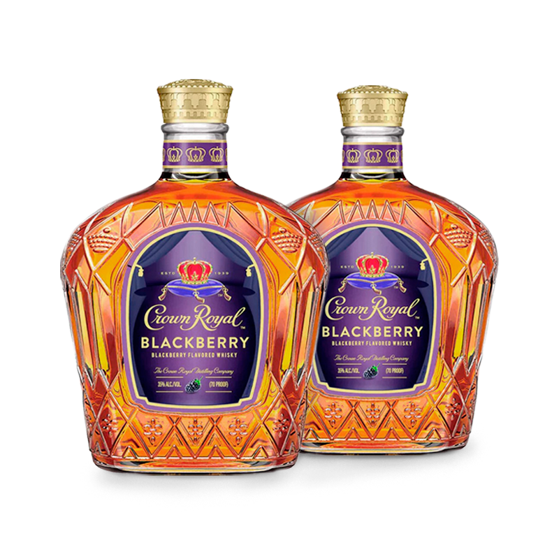 Crown Royal Blackberry Flavored Whisky 750mL Twin Set