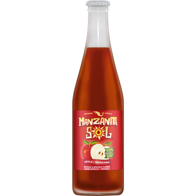 Manzanita Sol Apple Flavored Soda 12 oz Bottle