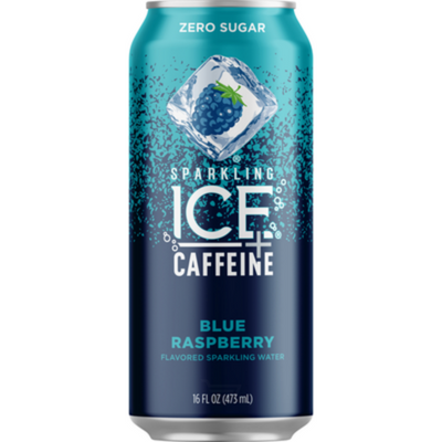 Sparkling ICE + Caffeine Blue Raspberry 16oz Can