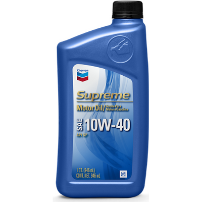 Chevron Supreme Motor Oil 10W-40 1qt