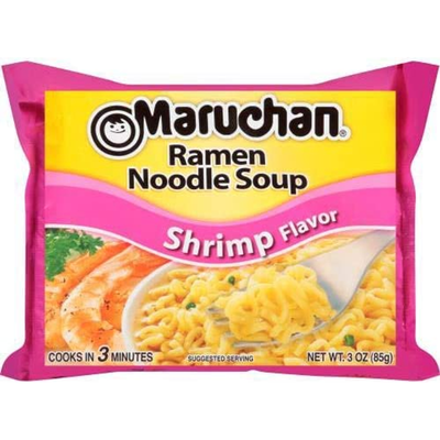 Maruchan Shrimp Flavor Ramen Noodle Soup 3oz Count