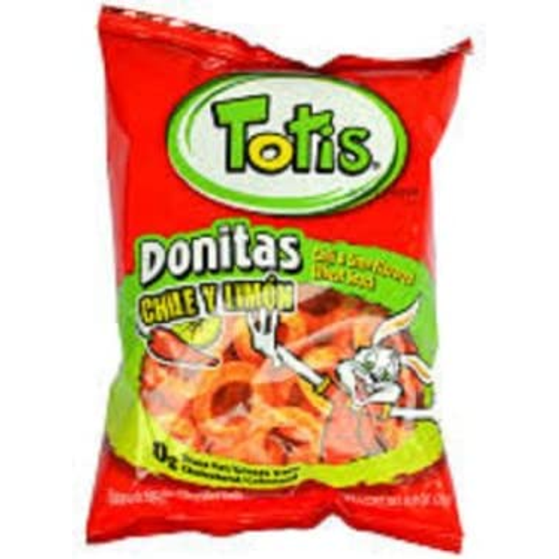 Totis Snacks Donitas Chile and Limon 1.76oz Bag