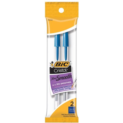 Bic Cristal Ballpoint Pen Blue 2ct Pack