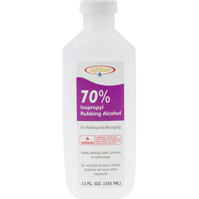 Rubbing Alcohol 70% 12oz Plastic Bottle