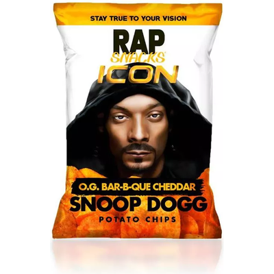 Rap Snacks O.g. Bar-b-que Cheddar Snoop Dogg Potato Chips 2.5oz Bag