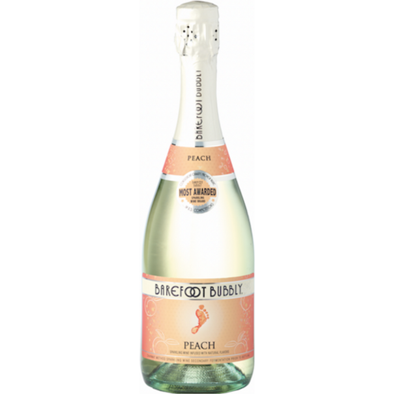 Barefoot Bubbly Peach Fusion Champagne Blend Sparkling Wine 750mL