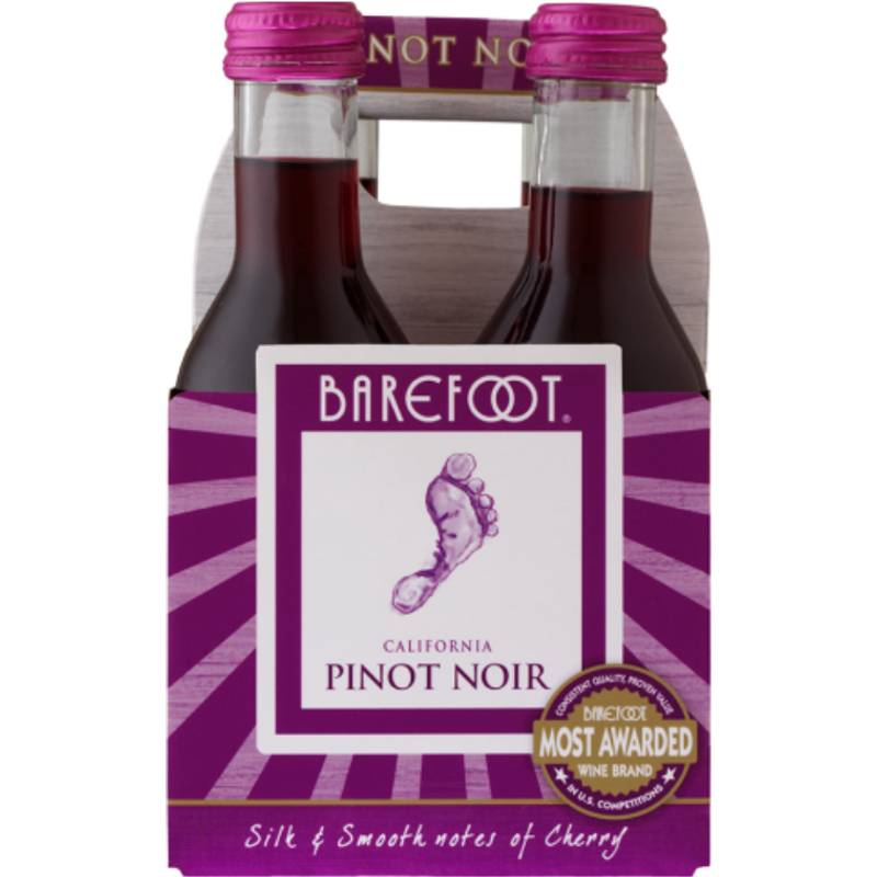 Barefoot Pinot Noir 4 Pack Bottles 187mL