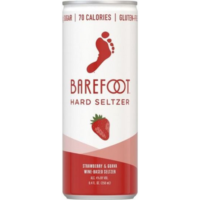 Barefoot Hard Seltzer Strawberry & Guava 4x 250ml Cans