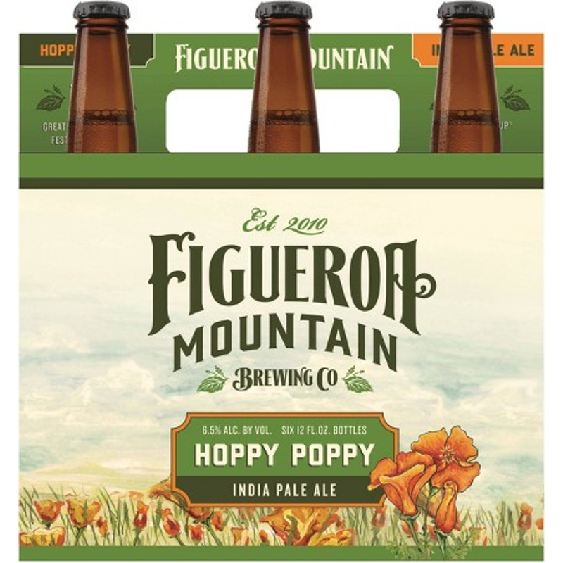 Figueroa Mountain Hoppy Poppy IPA 6 Pack 12oz Bottle