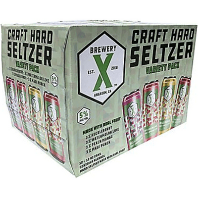 Brewery X Hard Seltzer Variety Pack 12 Pack 12 oz Cans 5% ABV