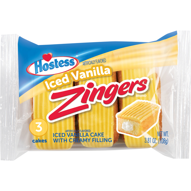 Hostess Zingers Vanilla Cakes 3oz Bag
