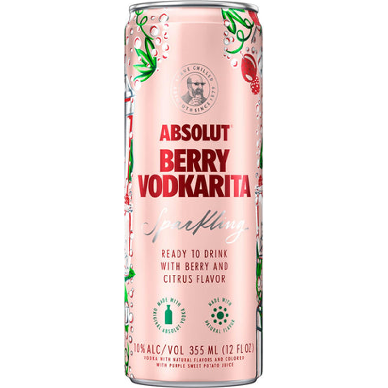 Absolut Cocktail Berry Vodkarita 355ml Can